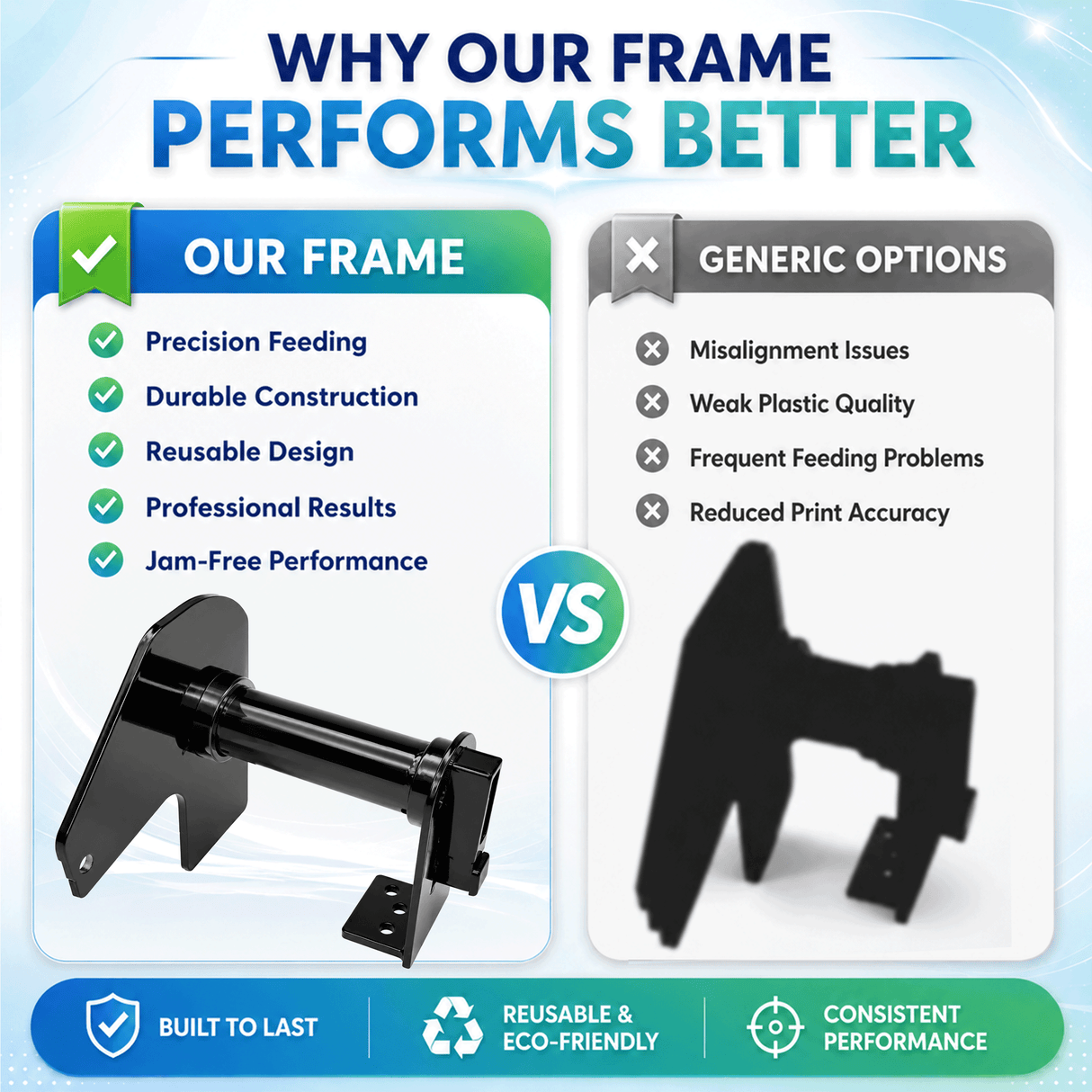 Plastic Frame for Compatible Brother DK 11202 Continuous Labels - Plastic Frame | Reusable | Jam-Free