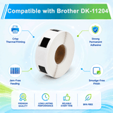 Premium Compatible Brother DK-11204 Return Address Labels – 0.66" x 2.1" | Crisp Print | Strong Adhesive | Jam-Free | 400 Labels Per Roll