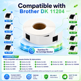 Premium Compatible Brother DK-11204 Return Address Labels – 0.66" x 2.1" | Crisp Print | Strong Adhesive | Jam-Free | 400 Labels Per Roll