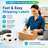 Premium Compatible Brother DK-11209 Large Address Labels – 1.1" x 2.4" | Crisp Print | Strong Adhesive | Jam-Free | 800 Labels Per Roll