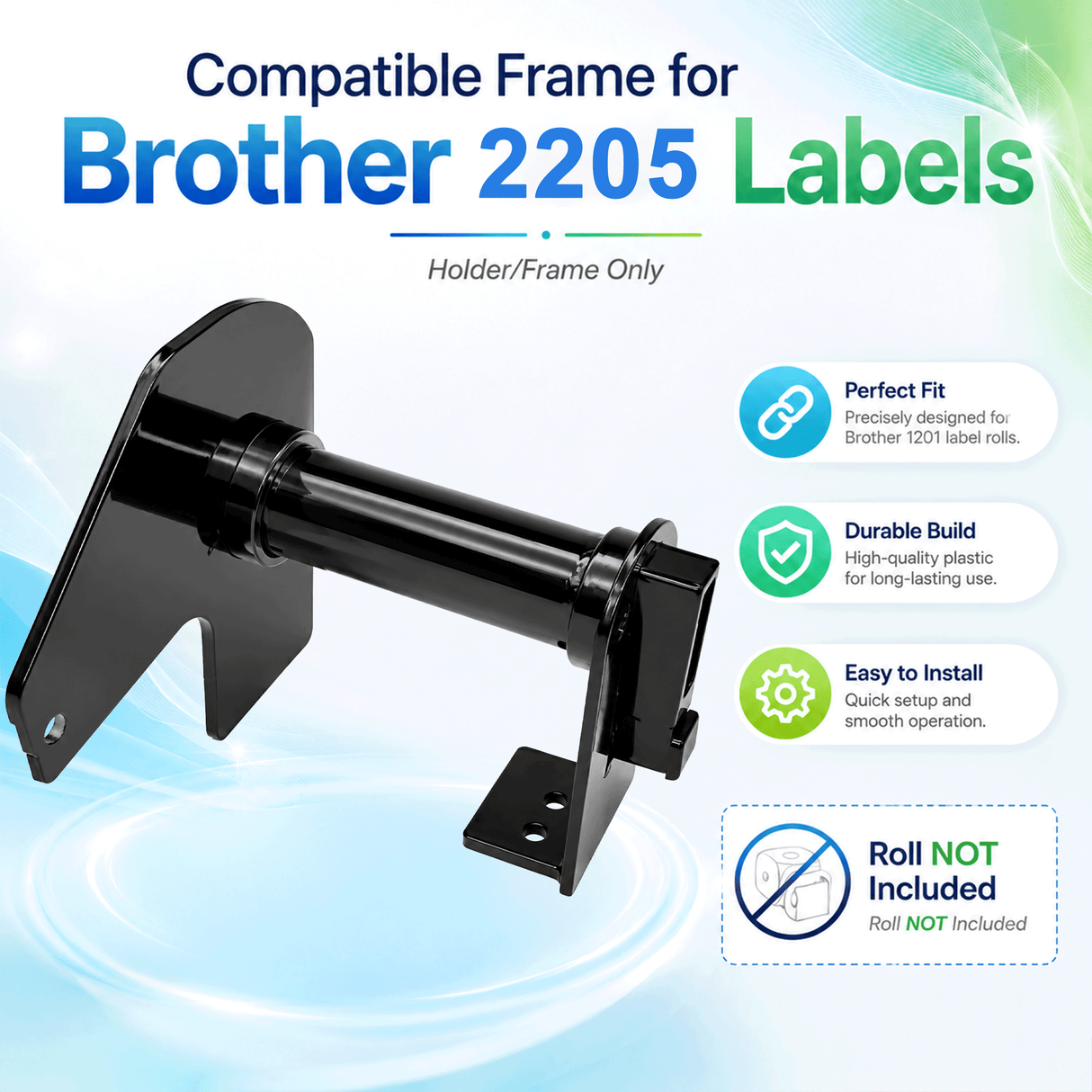 Plastic Frame for Compatible Brother DK 22205 Continuous Labels - Plastic Frame | Reusable | Jam-Free
