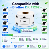 Premium Compatible Brother DK-11202 Shipping / Multipurpose Labels – 2.4" x 4" | Crisp Print | Strong Adhesive | Jam-Free | 300 Labels Per Roll